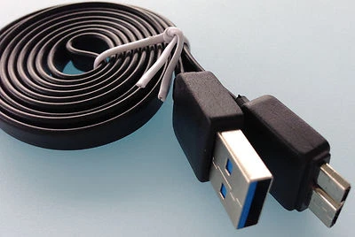 3ft flat noodle USB 3.0 Data Sync charger Cable FOR samsung galaxy s5 & note 3 - Image 1 of 2