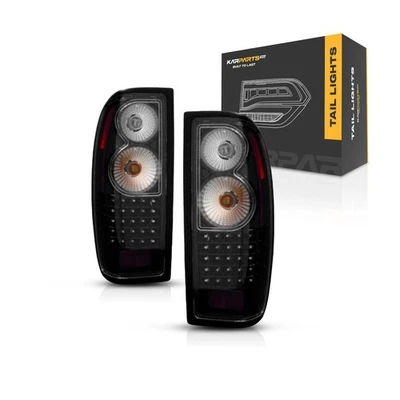 Par de luces traseras LED negras para Nissan Frontier 1998-2004 NI2811140 Foto 1 de 4