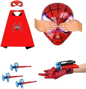 Spider Toys for Boys 4-6，Superhero Capes for Kids and LED Mask - Web Shooters,Su - Picture 1 of 12