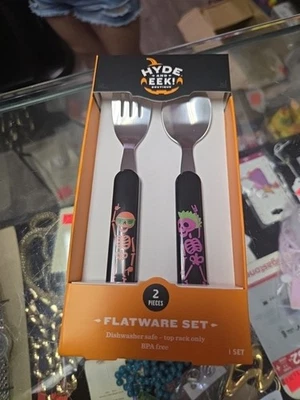 TARGET 2 Pc. Hyde & Eek Halloween Skeletons Flatware Set