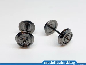 2 Stk Wechselstrom/AC Radsatz f. Roco Ø10,4mm & Spitzachse 24,75mm ähn 40178 - Picture 1 of 2