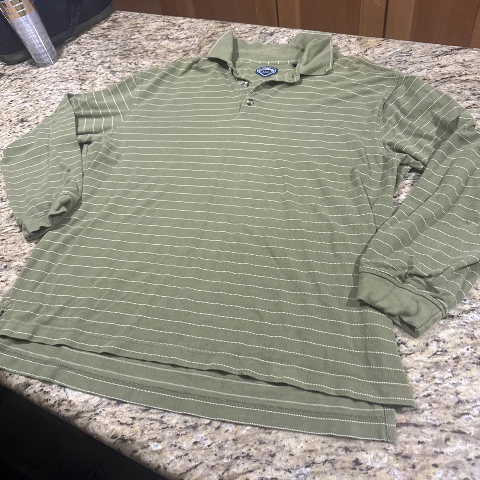 Camisa de Golf Callaway Manga Larga, Material Grueso Hombre’s Extra Grande Color Verde Foto 1 de 4