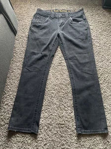 Pantalones de mezclilla negros Rock Revival Lambeth para hombre talla 32x30 calce recto - Imagen 1 de 12
