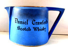 small daniel crawfords scotch whisky jug blue made by carltonware SEE WRITE UP