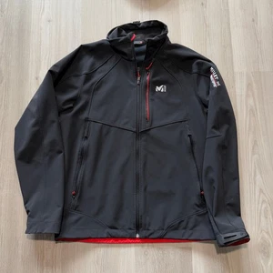 Chaqueta ligera Windstopper negra mijo con cremallera y caparazón suave para hombre talla mediana - Imagen 1 de 6