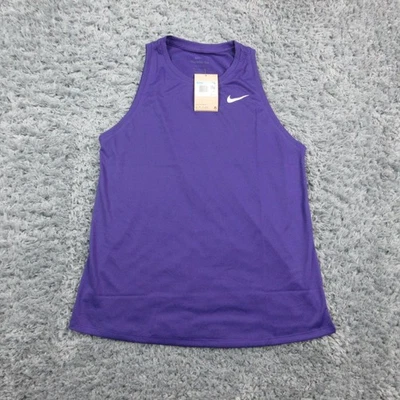 Camiseta sin mangas Nike Dri-FIT para mujer mediana púrpura entrenamiento sin mangas atlética nueva con etiquetas Foto 1 de 4