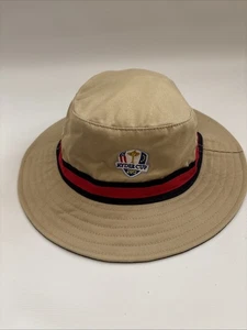 2012 Ryder Cup Bucket Hat Tan Medinah Golf Club Derby Cap S/M - Picture 1 of 6