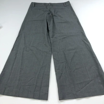 Alice + Olivia Wide Leg 8 (Fit 35W 31L) Wool Mid Rise Dress Pants Gray MINT - Image 1 of 4