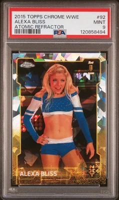 2015 Topps Chrome WWE #92 Alexa Bliss Atomic Refractor PSA 9 - Image 1 of 2