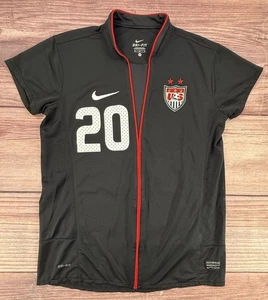 Camiseta deportiva negra Nike Dri-Fit del equipo de fútbol femenino de Estados Unidos 2015 Copa Mundial Wambach #20 talla M - Imagen 1 de 11
