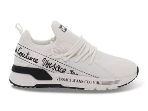 Baskets Versace Jeans Couture DYNAMIC BI en tissu blanc - Chaussures Femme - Picture 1 of 5