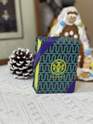Tory Burch Jewelry Gift Box Blue Green With Ribbon Brand new - Image 1 of 4