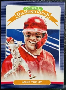 2020 Donruss Mike Trout #9 Diamond Kings Los Angeles Angels - Foto 1 di 2