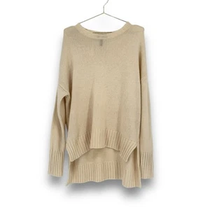 BCBGMaxazria Ivory Wool Cashmere Blend Oversized Slouchy Sweater, Size M Casual - Picture 1 of 6