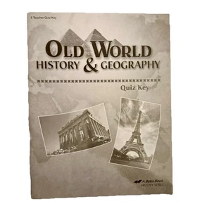 **LIKE NEW** Abeka Grade 5 OLD WORLD HISTORY & GEOGRAPHY Quiz Key - Picture 1 of 1