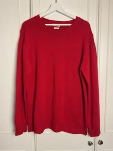 Munrospun Guernsey Baumwollpullover Unisex Größe Large UK 16 18 rot House of Bruar - Bild 1 von 13