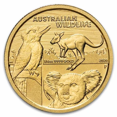 2020 Austrália 1/4 ouro vida selvagem australiana BU - Imagem 1 de 4