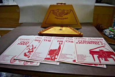 Vintage Music Maker Nepenenoyka Lap Harp Beautiful Wooden Box 100+ Song Sheets - Image 1 of 4