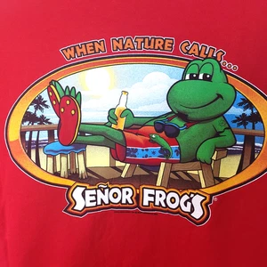 T-Shirt Señor Frösche Mazatlan Mexiko rot lustig Grafik Bar Lounge Frosch Bier Tee - Bild 1 von 11
