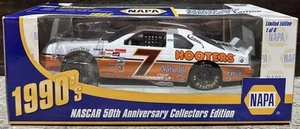 1992 ALAN KULWICKI #7 HOOTERS FORD NAPA NASCAR 50TH ANNIVERSARY 1/24 DIECAST NIB - Picture 1 of 3