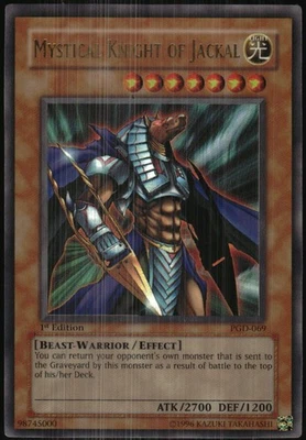 Yu-Gi-Oh!  Pharaonic Guardian Mystical Knight Of Jackal 2003 PGD-069 1st Edition - Image 1 of 2