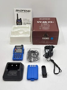 Baofeng UV-5R V2+ Dual Band FM Transceiver Zwei Wege Radio - Blau - Bild 1 von 5