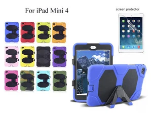 For iPad Mini 4 Heavy Duty Shock Proof case/Screen Protector - Picture 1 of 40