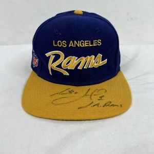 Vintage Los Angeles Rams Sports Specialties Hat Twill Snapback Autograph - Picture 1 of 12