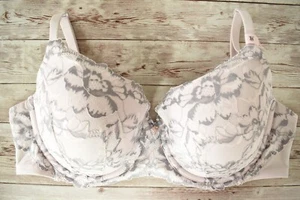Victoria's Secret 40D *BODY BY VICTORIA* LINED DEMI LACE BRA *Grey Lilac* - Picture 1 of 5