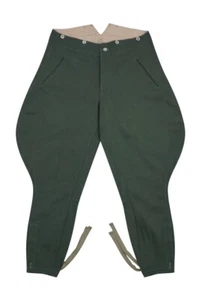 Pantalones verdes de caña HBT de verano para oficial alemán de la Segunda Guerra Mundial - Imagen 1 de 2