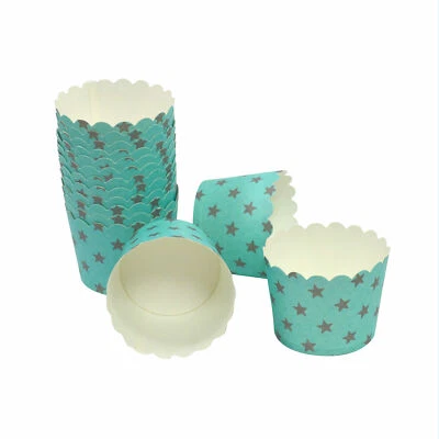 Muffin Backformen 100 Stück klein Papier Backformen Muffins Förmchen Kuchenform - Bild 1 von 4