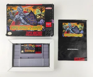 JUEGO SUPER NINTENDO SNES GHOULS 'N GHOSTS EN CAJA CON MANUAL NTSC VERSIÓN EE. UU. - Imagen 1 de 15