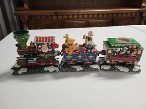 3 teiliges Weihnachtszug Set mit Teelichtern Mantel Herzstück - Bild 1 von 7