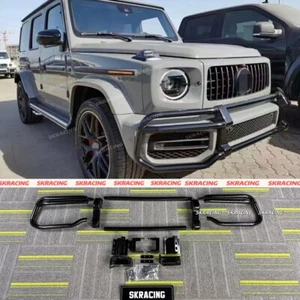 Black Guard Grille Front Bumper Bull Bar Fits For 2019-2024 BENZ G63 AMG - Picture 1 of 19