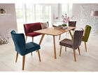 Tischgruppe Tromsa Eiche natur massiv + Bank Jessy + 4x Stuhl Jeta Varianten