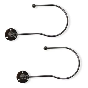 Cosmo Black Nickel Swing curtain holdbacks, embraces cord ties x 2 - Picture 1 of 2