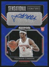 2023-24 Panini Prizm DP Sensational Sig Prizms Blue #32 Toumani Camara/125