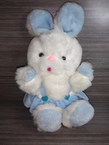 Vintage MTY international blue heart plush bunny rabbit easter bunny plush - Picture 1 of 8
