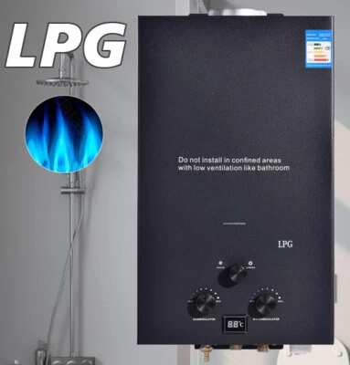 Water Heater Water Storage Propane LPG Tankless Water Heater Boiler 16/18L HOT - Image 1 of 4