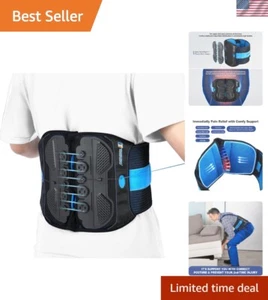 Lumbar Support Belt,Back Brace for Lower Back Pain Women Men Low Back Relief,... - Picture 1 of 7
