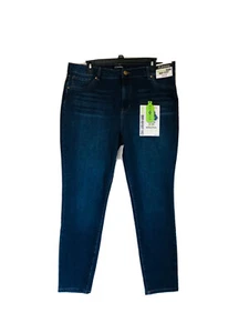 NWT women plus size 16 d.jeans's denim high waist ankle solid blue jeans pants - Picture 1 of 6