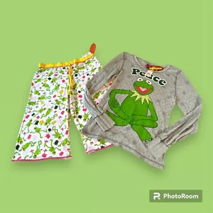Set pigiami Junior nuovi con etichette 2008 Muppets Kermit XL Peace 2XL top XL - Foto 1 di 11