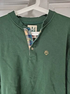 New Kiel James Patrick Men's Cozy Cabin Henleys L Sleeve Pullover Sweatshirt M - Picture 1 of 9