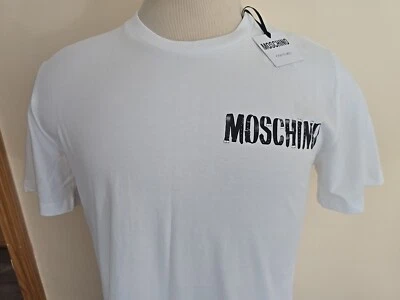 CAMISETA MOSCHINO MADE IN PORTUGAL NUEVA HOMBRE BLANCA TALLA 38 EE. UU. Foto 1 de 4
