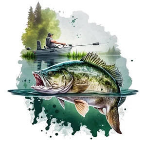 Autoaufkleber Sticker Barsch Fisch Aufkleber 9X9 cm Transparent - Picture 1 of 1