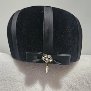 FABULOUS MOD 60's GO GO BUBBLE HAT W/ RHINESTONE DETAIL - Picture 1 of 8