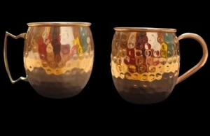 Set of 2 Premium Handcrafted Copper Mugs – Perfect for Moscow Mule & Cocktails - Picture 1 of 9