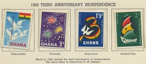 Briefmarken Ghana Scott #71 bis 74, postfrisch - Bild 1 von 1