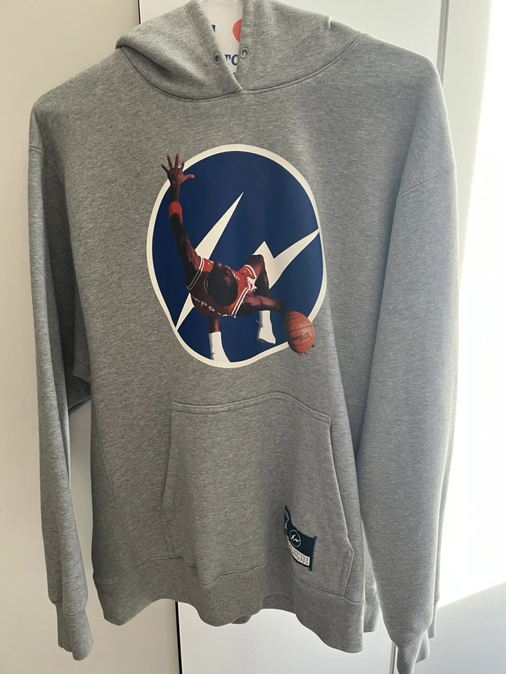 Sudadera con Capucha Air Jordan X Fragment Image - Gris - Talla Grande - Usada Foto 1 de 4