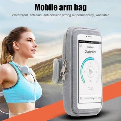 Arm Band Mobile Phone Holder Bag Sports Running Jogging Gym Exercise Pouch Case - Image 1 of 4